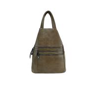 JFY Women's 4 Exterior Zippered Pockets Backpack With Handle in Khaki JFY Khaki