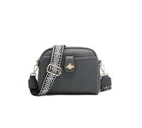 JFY Women's Bee Badge And Canvas Strap Cross Body Bag (D Grey)