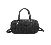 JFY Women's Bougette Quilted Grab Bag With Double Handle Grab Bag in Black