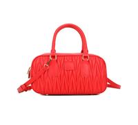 JFY Women's Bougette Quilted Grab Bag With Double Handle Grab Bag in Red JFY Red One Size