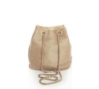 JFY Women's Bucket Shape All Around Diamante Clutch Bag in Rose Gold JFY Rose Gold One Size