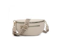 JFY Women's Canvas Strap Sling Chest Bag with Tassels in Beige JFY Beige
