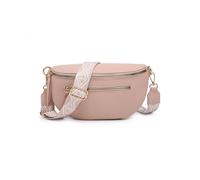 JFY Women's Canvas Strap Sling Chest Bag with Tassels in Pink JFY Pink
