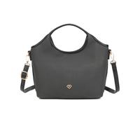 JFY Women's Cario Co. Bucket Shape Textured Zip Top Grab Bag in Black JFY Black One Size