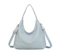 JFY Women's Cario Co. Textured Knit Pattern Zip Top Shoulder Bag in Light Blue JFY Light Blue One Size