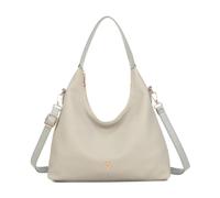 JFY Women's Cario Co. Textured Knit Pattern Zip Top Shoulder Bag in Light Grey JFY Light Grey One Size