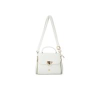 JFY Women's Cario Co. Trapezoid Shape Top Handle Grab/ Cross Body Bag in White