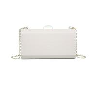 JFY Women's Carri Co. Metal Clasp Pu Clutch Bag in Ivory JFY Ivory One Size