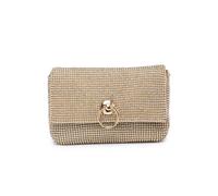 JFY Women's Carri Co. Metal Ring Flap Double Side Diamante Bag in Gold JFY Gold One Size
