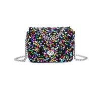 JFY Women's Carri Co. Sequin Flap Twist Lock Clasp Cross Body Bag