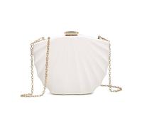 JFY Women's Carri Co. Shell Shape Pu Clutch Bag in Off White