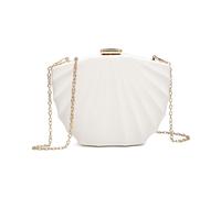 JFY Women's Carri Co. Shell Shape Pu Clutch Bag in Off-White JFY Off-White One Size