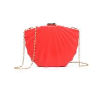 JFY Women's Carri Co. Shell Shape Pu Clutch Bag in Red JFY Red One Size