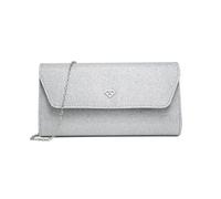 JFY Women's Carri Co. Snap Button Clasp Glitter Clutch Bag in Silver