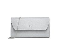 JFY Women's Carri Co. Snap Button Clasp Glitter Clutch Bag in Silver JFY Silver One Size