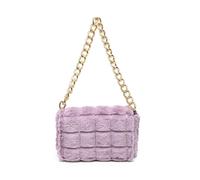 JFY Women's Check Pattern Flap Shoulder Bag in Purple JFY Purple One Size