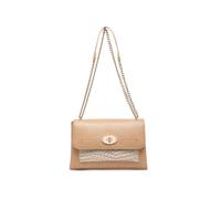 JFY Women's Crocodile Skin Pattern Front Pocket 3 Compartments Cross Body Bag in Light Khaki JFY Light Khaki One Size