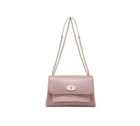 JFY Women's Crocodile Skin Pattern Front Pocket 3 Compartments Cross Body Bag in Pink JFY Pink One Size