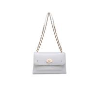 JFY Women's Crocodile Skin Pattern Front Pocket 3 Compartments Cross Body Bag in White