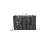 JFY Women's D Shaped Clasp Double-Side Diamante Bag in Black JFY Black One Size
