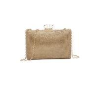 JFY Women's D Shaped Clasp Double-Side Diamante Bag in Gold JFY Gold One Size