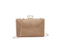 JFY Women's D Shaped Clasp Double-Side Diamante Bag in Rose Gold JFY Rose Gold One Size