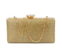 JFY Women's Diamante Clasp Double Side Diamante Bag in Gold JFY Gold One Size