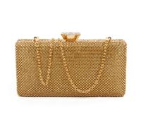 JFY Women's Diamante Clasp Double Side Diamante Bag in Rose Gold JFY Rose Gold One Size