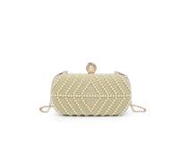 JFY Women's Diamante On The Front Single Side Pearl Bag in Gold JFY Gold One Size