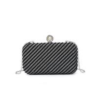 JFY Women's Diamante Single Side Pearl Bag in Black JFY Black One Size