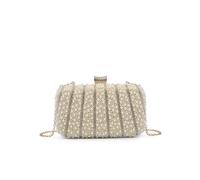 JFY Women's Diamante Single Side Pearl Bag in Gold JFY Gold One Size