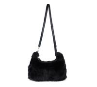 JFY Women's Faux Fur Zip Top Closure Cross Body Bag in Black JFY Black One Size