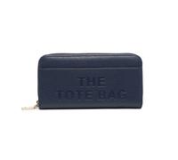 JFY Women's Faux Leather Snap-Fastening Purse With 12 Card Slots in Blue