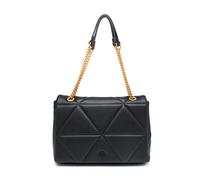 JFY Women's Flap Metal Chain Handle Shoulder Bag in Black JFY Black One Size