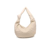 JFY Women's Half Moon Quilted Zip Top Cross Body Bag in Beige JFY Beige One Size