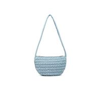 JFY Women's Half Moon Quilted Zip Top Cross Body Bag in Light Blue JFY Light Blue One Size