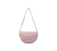 JFY Women's Half Moon Quilted Zip Top Cross Body Bag in Pink