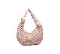 JFY Women's Half Moon Quilted Zip Top Cross Body Bag in Pink JFY Pink One Size