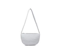 JFY Women's Half Moon Quilted Zip Top Cross Body Bag in White JFY White One Size