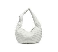 JFY Women's Half Moon Quilted Zip Top Cross Body Bag in White JFY White One Size