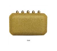 JFY Women's Little Metal Balls Oversize Double Side Diamante Bag in Gold JFY Gold One Size