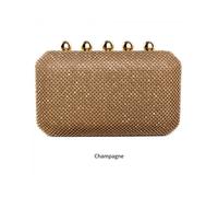 JFY Women's Little Metal Balls Oversize Double Side Diamante Bag in Rose Gold JFY Rose Gold One Size