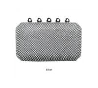 JFY Women's Little Metal Balls Oversize Double Side Diamante Bag in Silver JFY Silver One Size