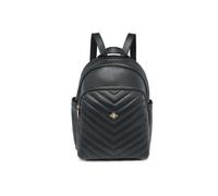 JFY Women's Metal Bee Quilted Chevron Pattern Backpack in Black JFY Black