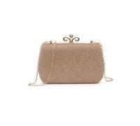 JFY Women's Metal Clasp Double-Side Diamante Bag in Rose Gold JFY Rose Gold One Size