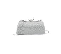JFY Women's Metal D Clasp Double Side Diamante Bag in Silver JFY Silver One Size