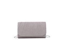 JFY Women's Metal Trim Along The Edge Glitter Clutch Bag in Pink JFY Pink One Size