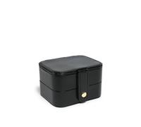 JFY Women's Mirror 2 Layers Jewellery Storage Box in Black