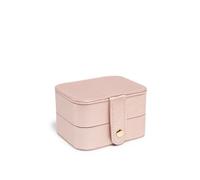 JFY Women's Mirror 2 Layers Jewellery Storage Box in Pink JFY Pink