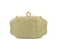 JFY Women's Octagon Shape Ring Clasp Double-Side Diamante Bag in Gold JFY Gold One Size